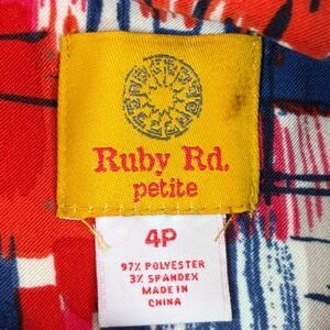 Ruby Rd Ruby Rd. | Jackets & Coats | Ruby Rd Petite Red Navy Blue Abstract ...